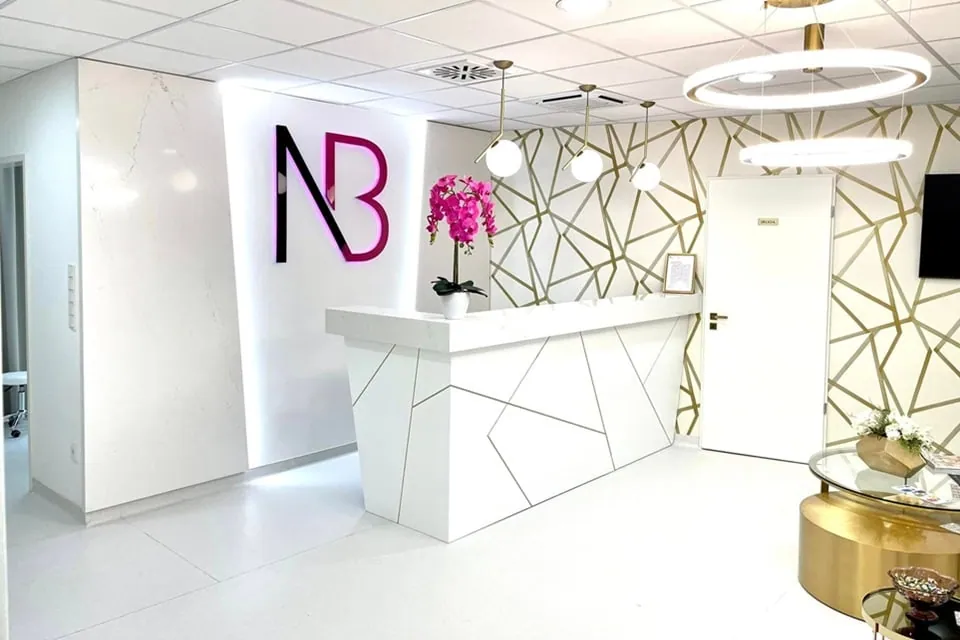 Reception desk of the beauty salon