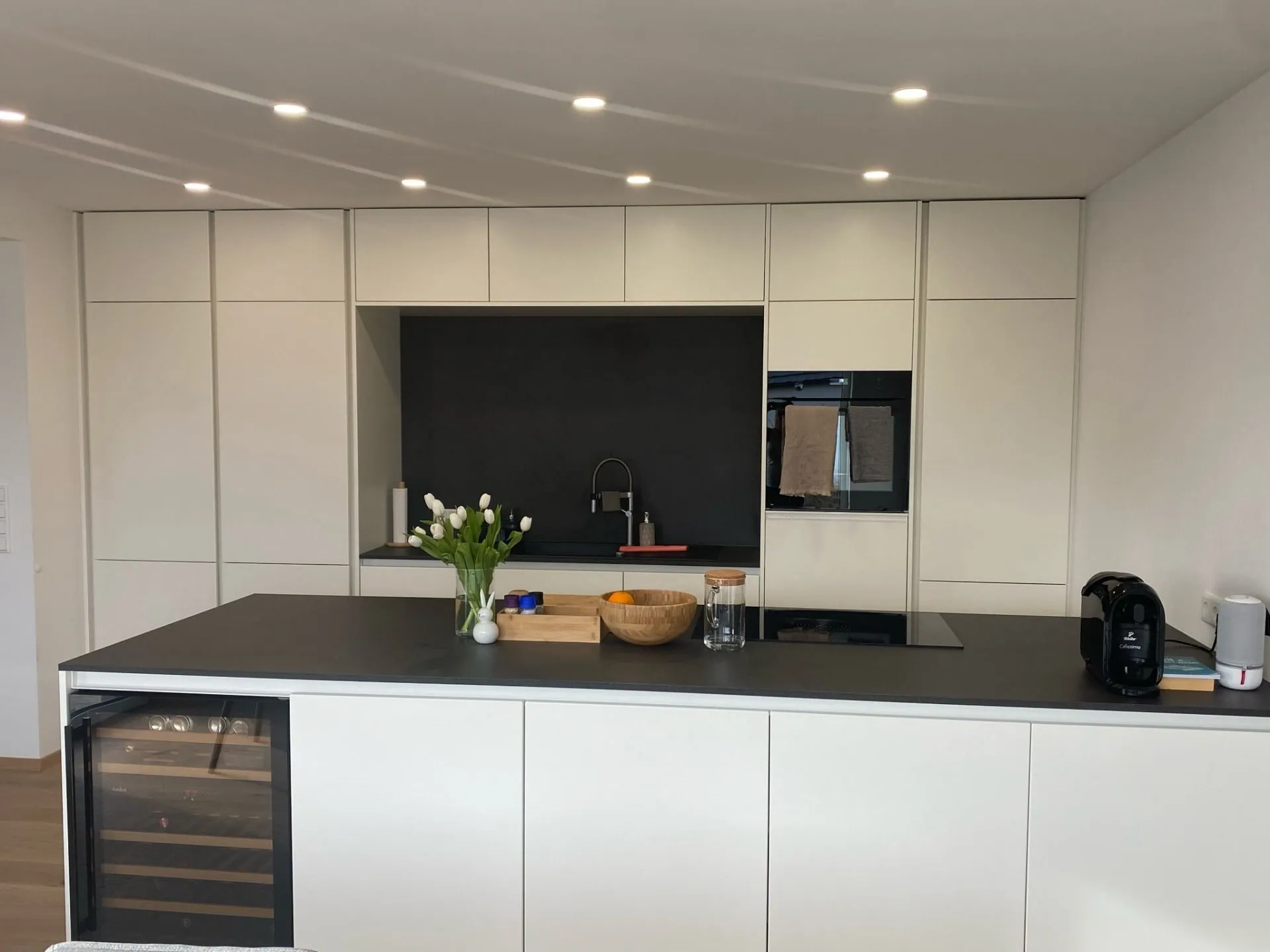 Modern, clean-lined kitchen