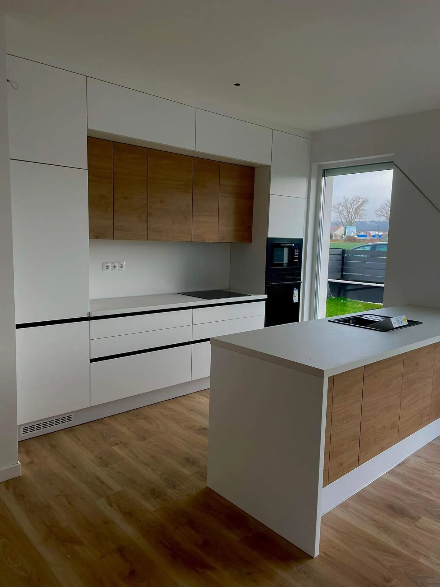 Modern, clean-lined kitchen