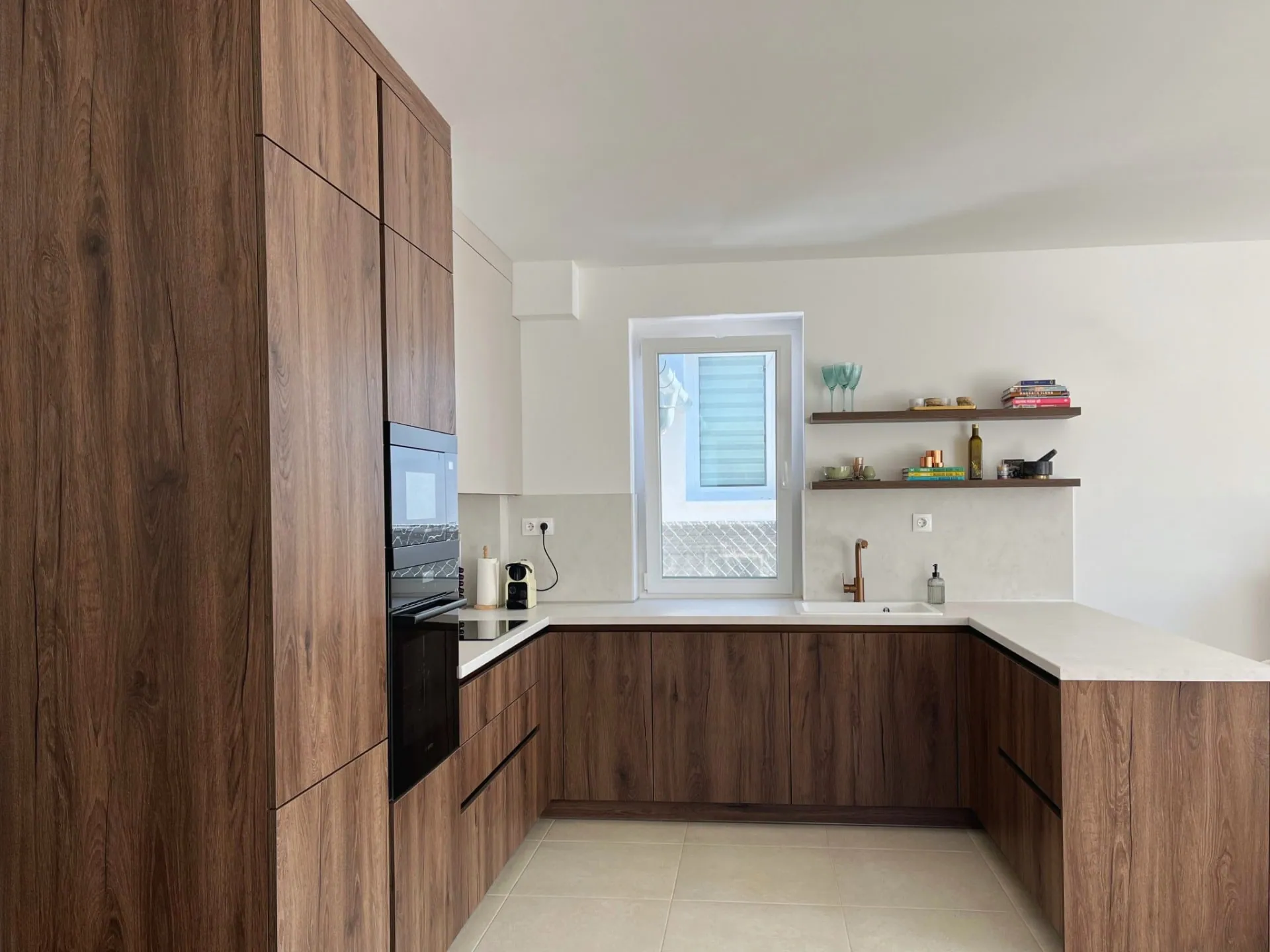 Kitchen in warm wood tones