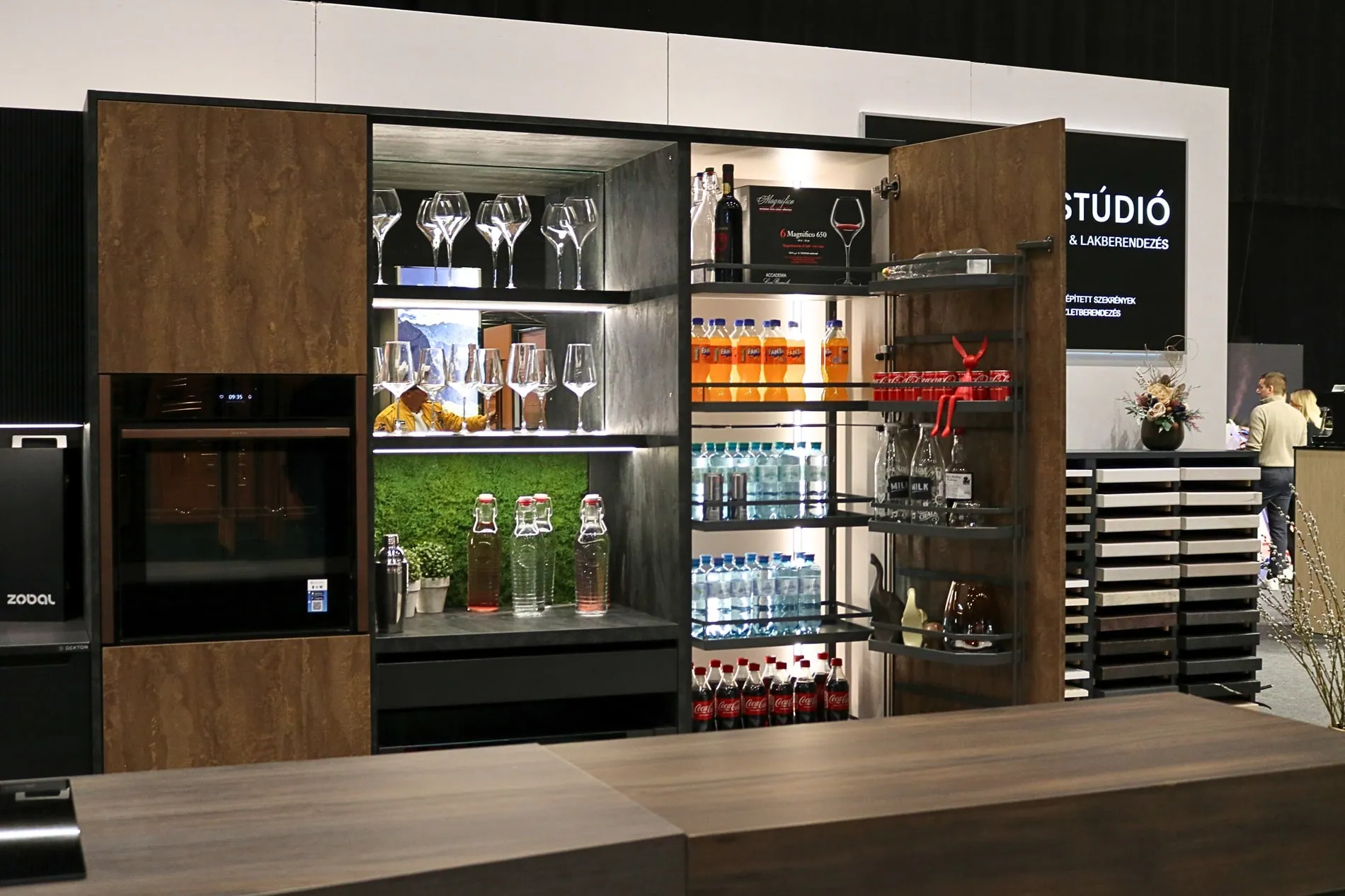 Illuminated drinks cabinet