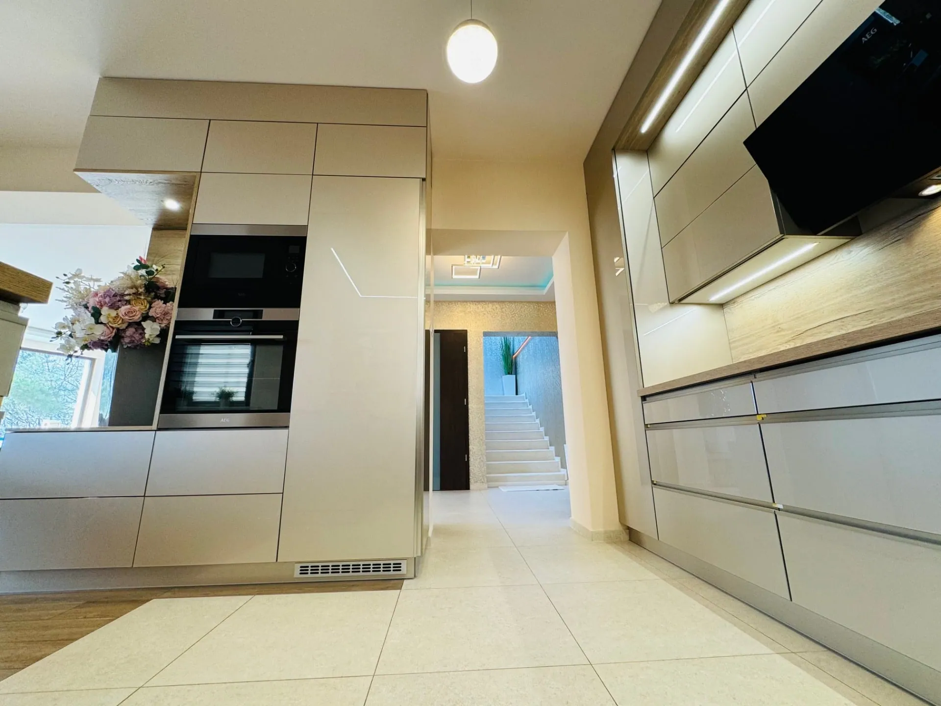 Tall cabinets with a built-in oven