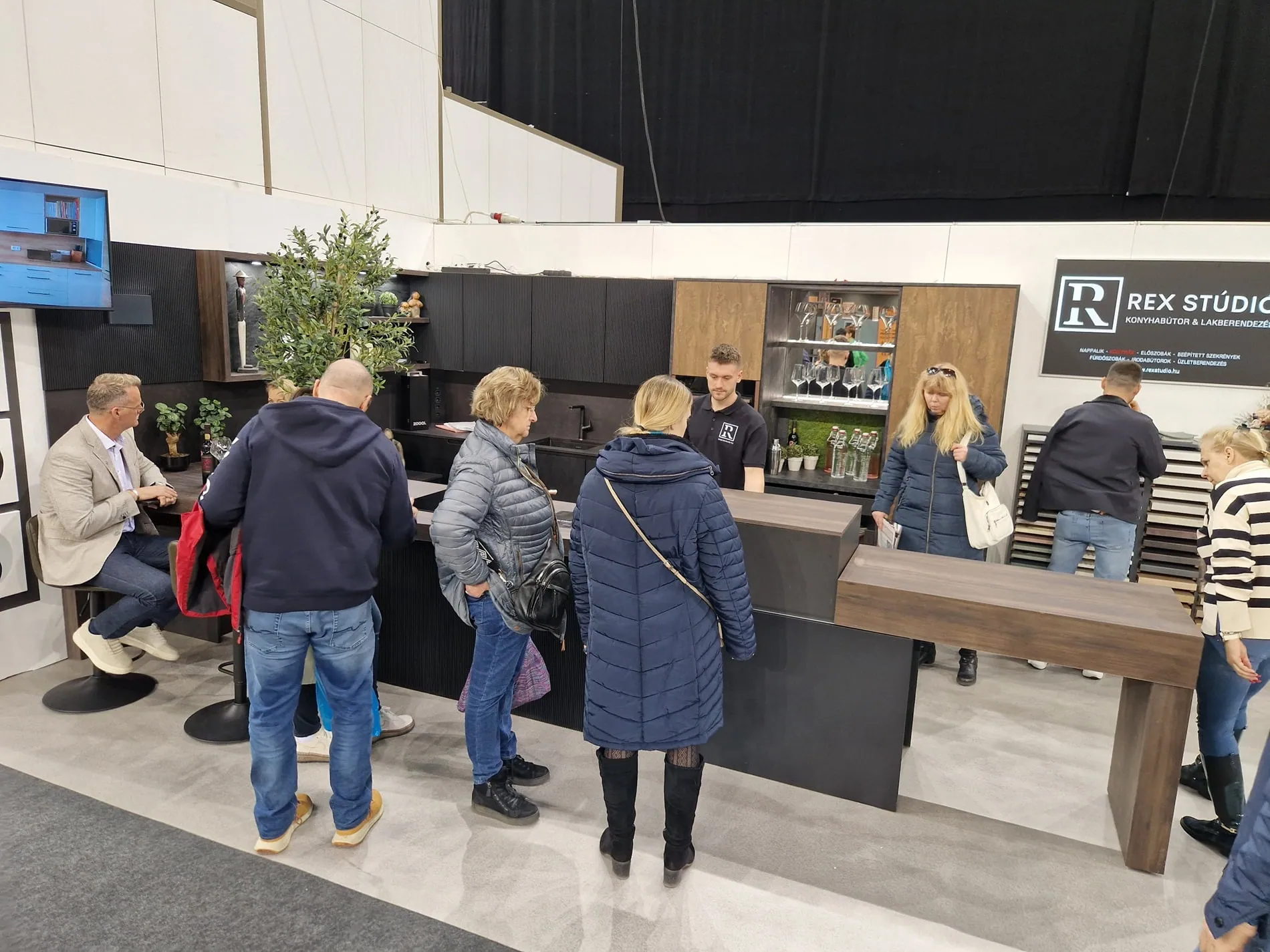 Visitors at the stand