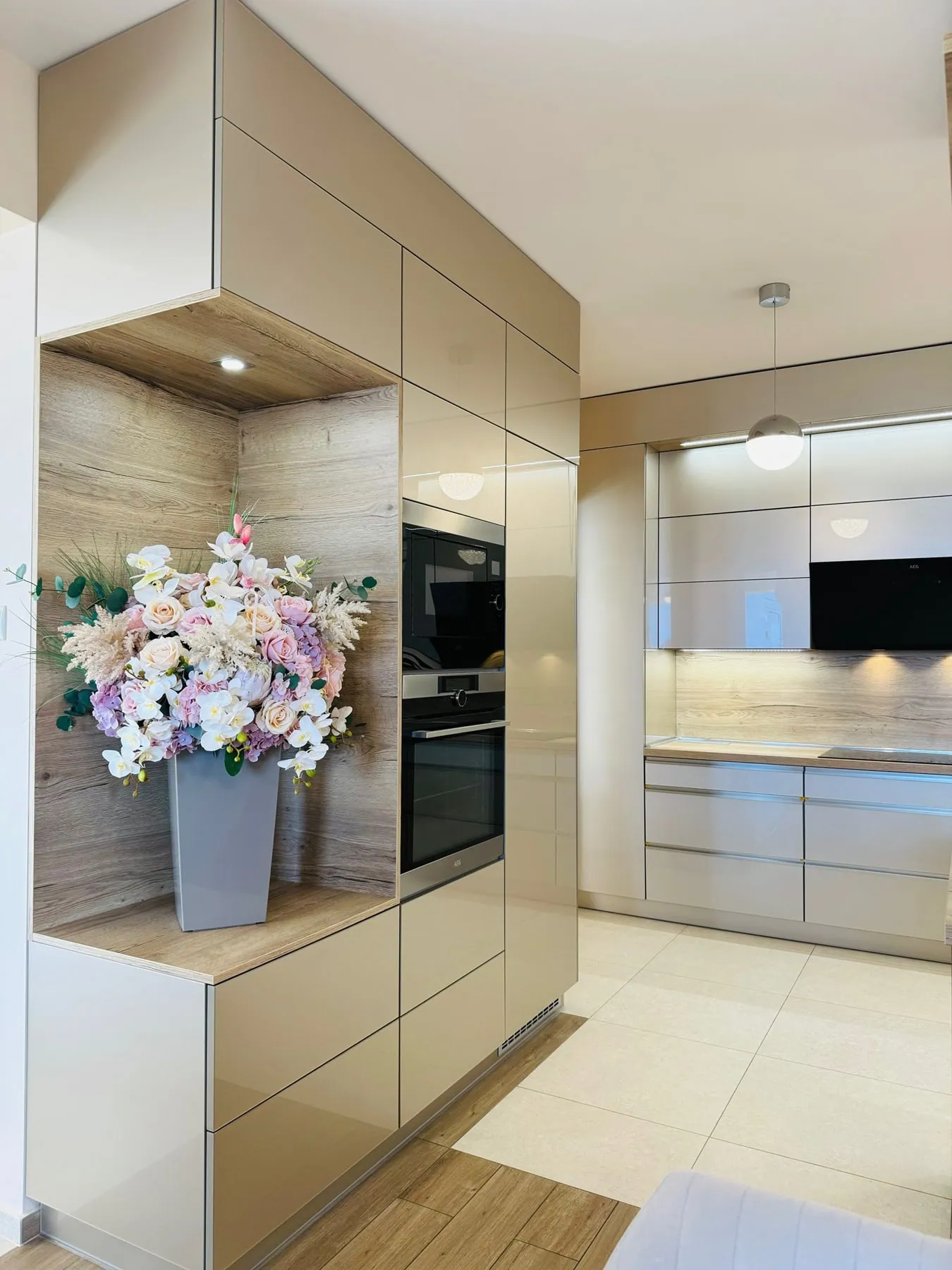 Tall cabinet run